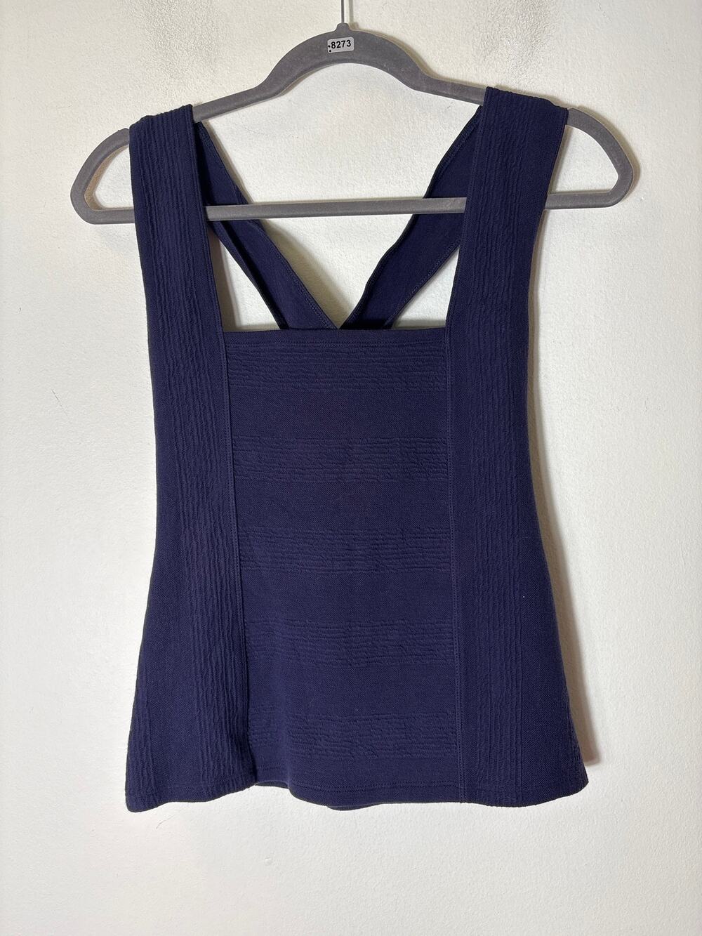 Maeve Navy Criss Cross Back Top Sz S